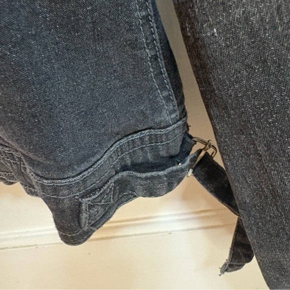 Tripp NYC Denim Bondage Black Jacket Goth Punk Daang Goodman Womens Small - Picture 4 of 14
